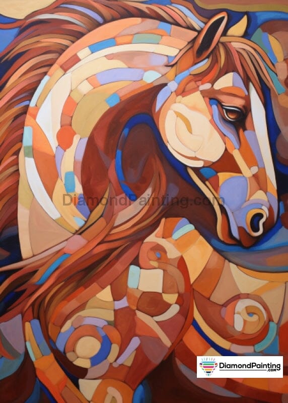 Artistic Pony Free Diamond Painting 