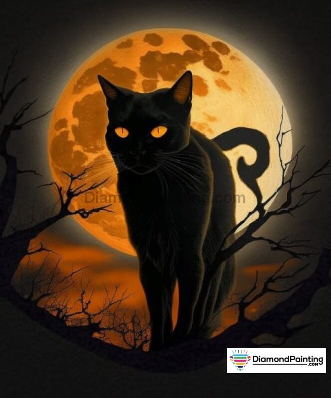 Black Cat Free Diamond Painting 
