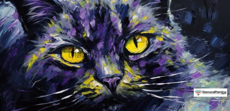 Black Cat Eyes Free Diamond Painting 