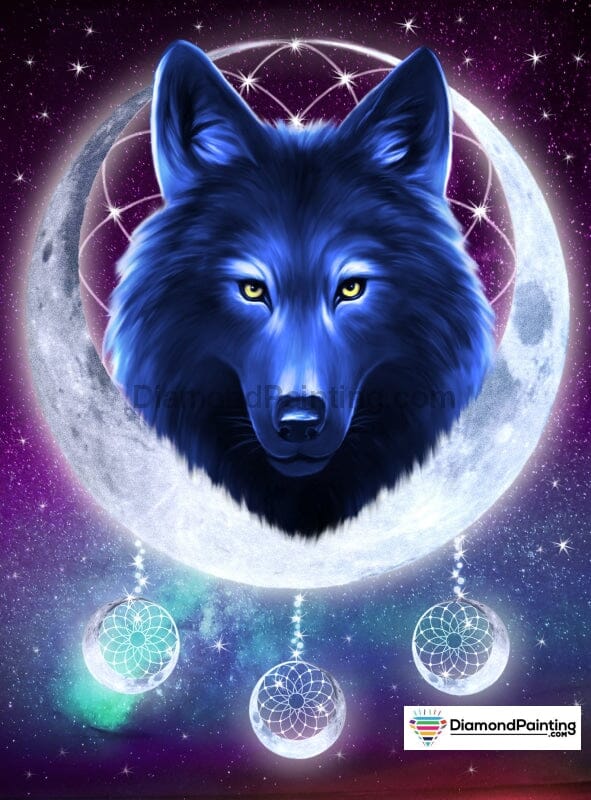 Black Wolf Dreams Free Diamond Painting 