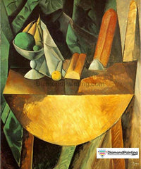 Thumbnail for Bread and Fruit Dish on a Table Picasso Diamond Painting Kit for Adults Free Diamond Painting 