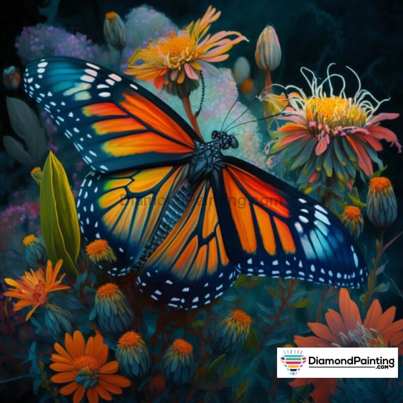 Busy Butterfly at Rest Free Diamond Painting 