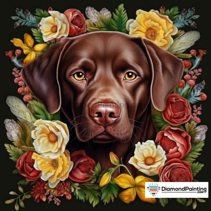 Chocolate Labrador Memories Free Diamond Painting 