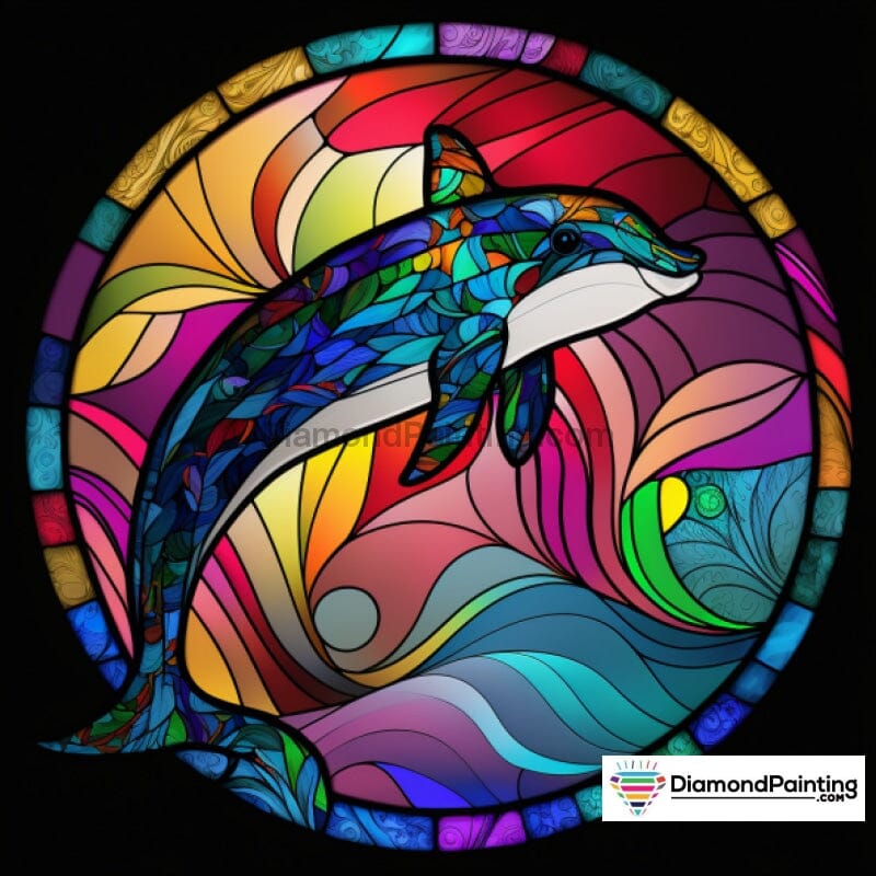 Colorful Dolphin Free Diamond Painting 