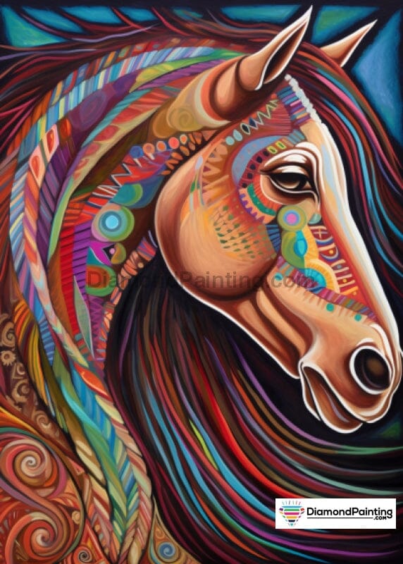 Colorful Horse Spirit Free Diamond Painting 