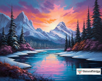 Thumbnail for Colorful Snow Sky Diamond Painting 