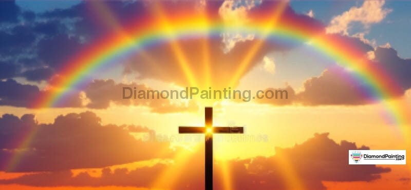 Cross of Beautiful Promises Religious Diamond Painting Kit Free Diamond Painting 