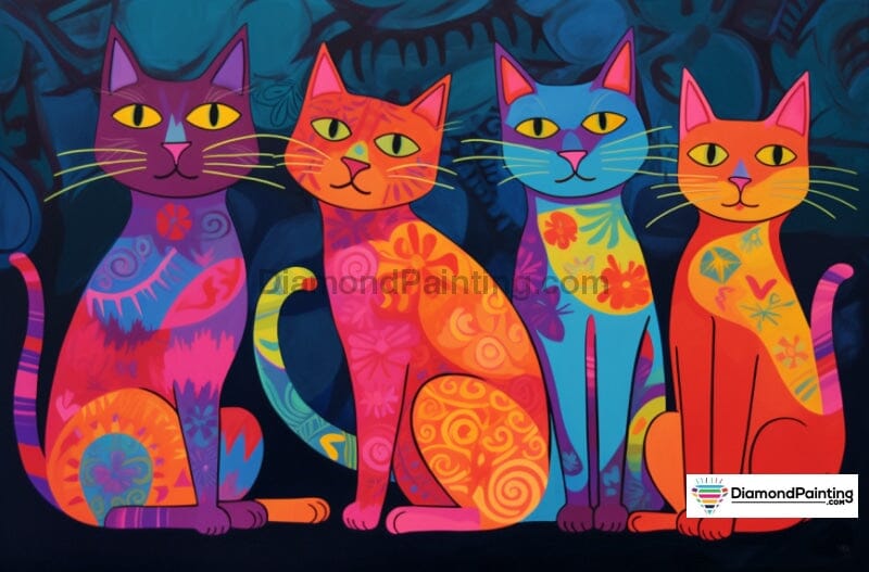 Curious Kitties Free Diamond Painting 
