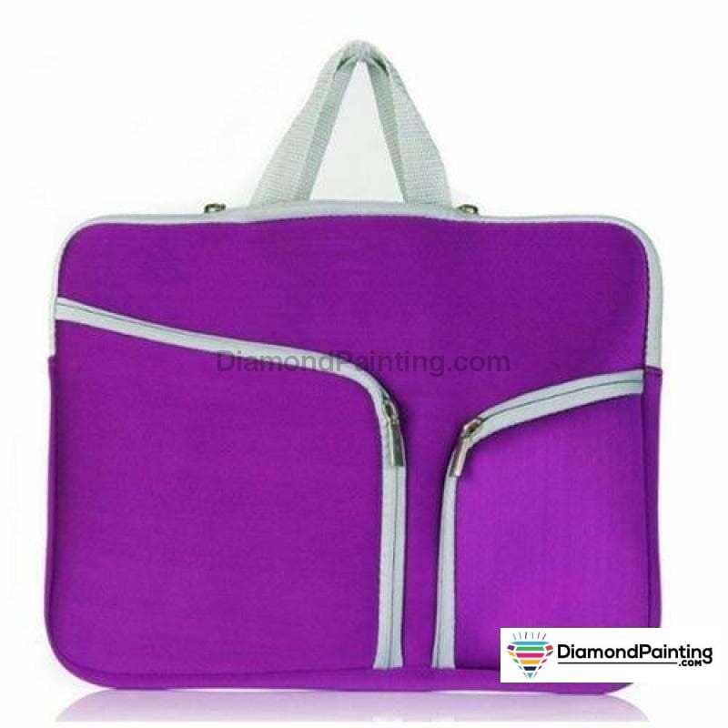 Diamond Painting Light Pad Tote/Briefcase Bag Free Diamond Painting Purple 