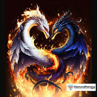Thumbnail for Dragons in Love Diamond Painting 