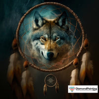 Thumbnail for Dream Catcher Wolf Free Diamond Painting 