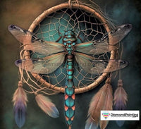 Thumbnail for Dream Catching Dragonfly Painting With Diamonds Kit Free Diamond Painting 