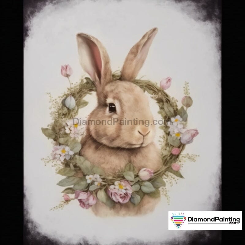 Easter Bunny Wreath Diamond Painting 