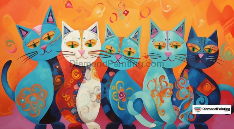 Festive Cats Free Diamond Painting 