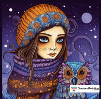 Thumbnail for Full Moon Owl Diamond Painting 