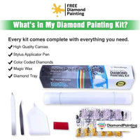 Thumbnail for Girl and Kitty Diamond Painting Kit Free Diamond Painting 