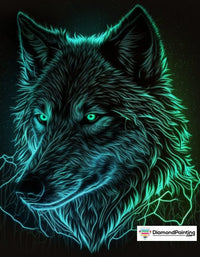 Thumbnail for Glow in the Dark Wolf Free Diamond Painting 