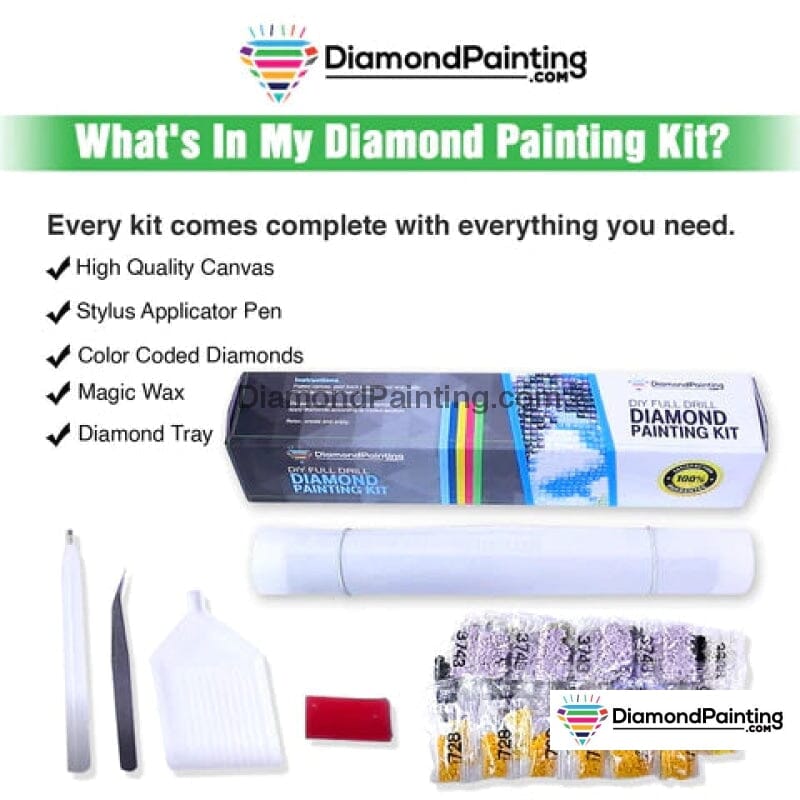Glow of the Wolf Diamond Art Painting Kit Diamond Painting 