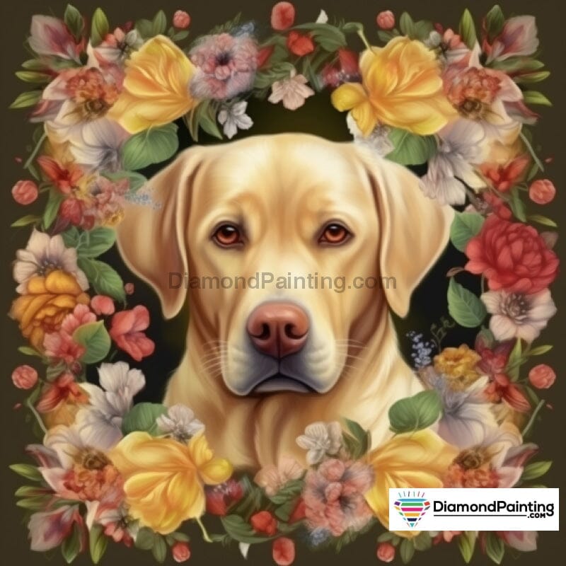 Golden Lab Dreams Free Diamond Painting 