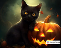 Thumbnail for Halloween Kitty Free Diamond Painting 