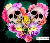 Thumbnail for Heart of Skulls and Roses Free Diamond Painting 