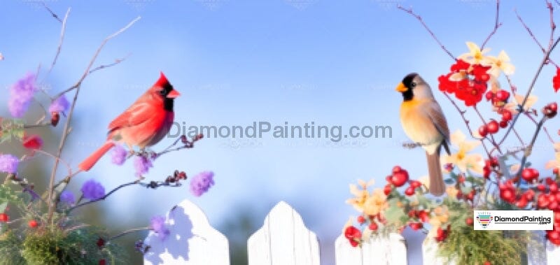Hello There Boy And Girl Cardinal Free Diamond Painting 