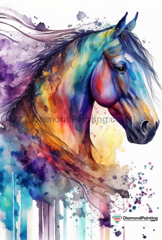 Horse of the Rainbow Free Diamond Painting 