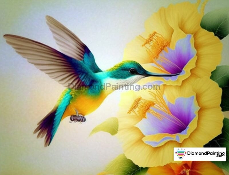 Hummingbird Feeding Diamond Painting Kit For Adults Diamond Painting 