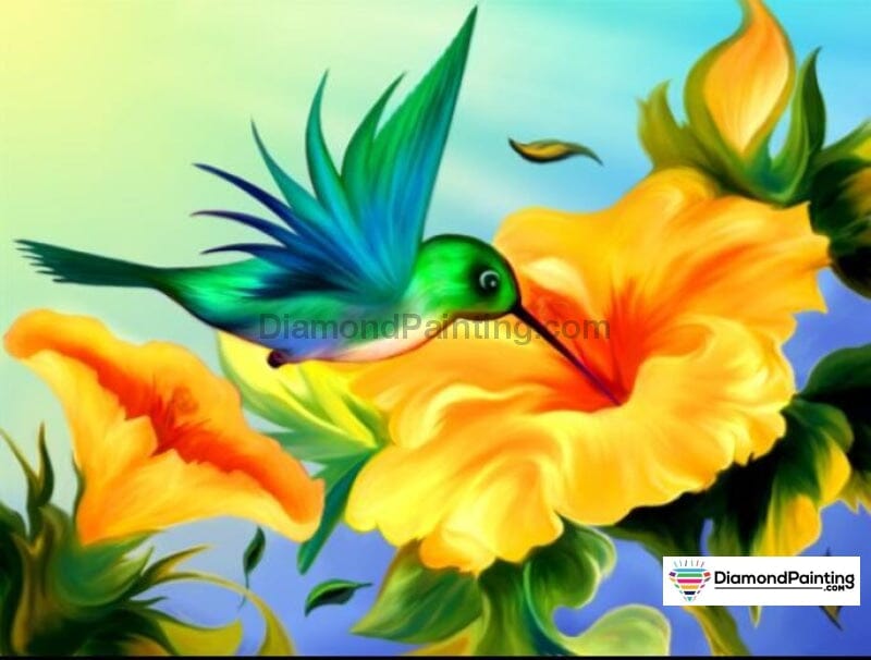 Hummingbird Flower Free Diamond Painting 