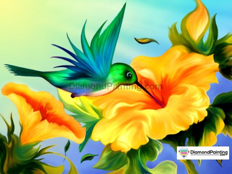 Hummingbird Spring Free Diamond Painting 