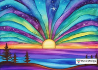Thumbnail for Imagination Sunset With Night Sky And Wishing Star Free Diamond Painting 