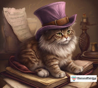Thumbnail for Kitty Well Read Free Diamond Painting 