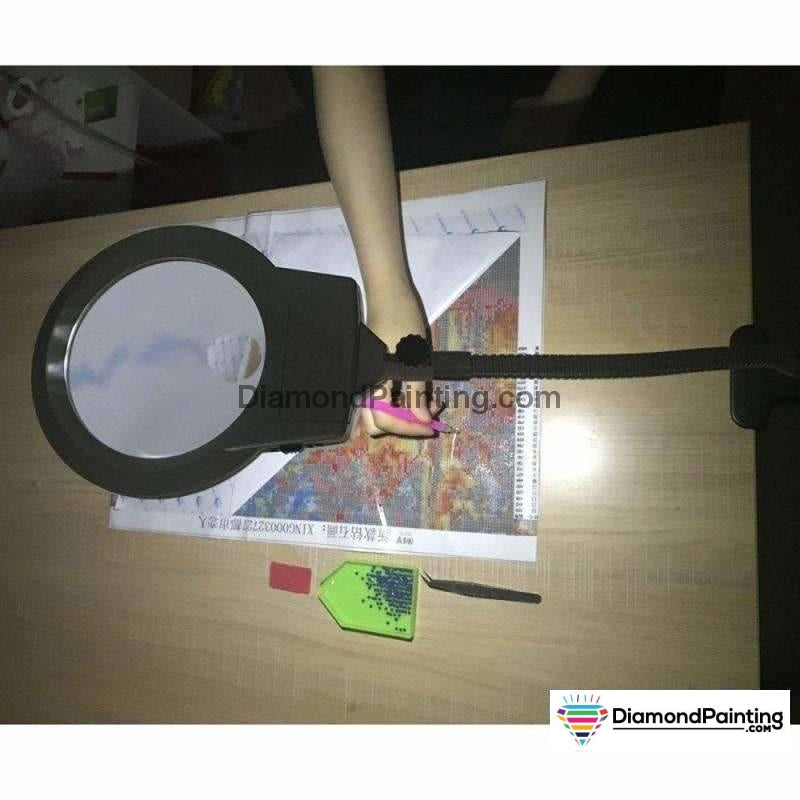 LED Light with 4x/6x Magnifier for Diamond Painting Free Diamond Painting 