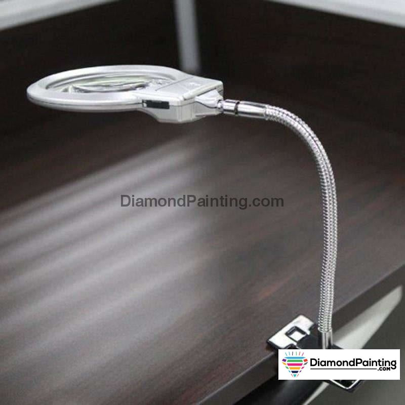 LED Light with 4x/6x Magnifier for Diamond Painting Free Diamond Painting 