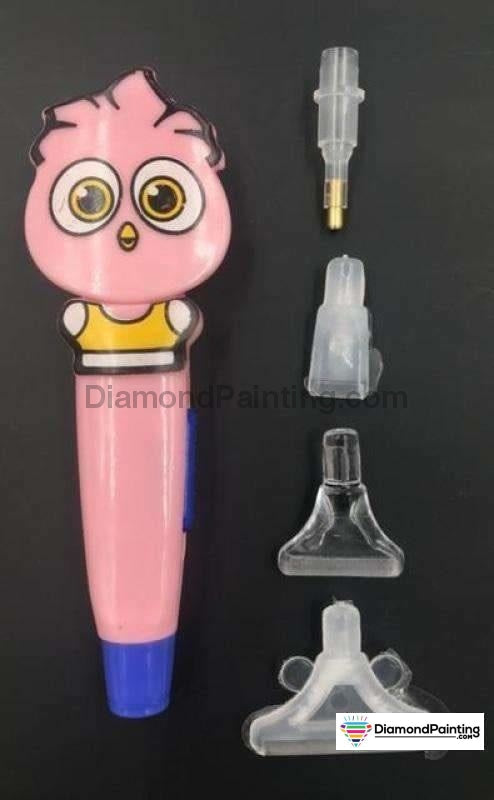 Lighted Diamond Ultra Pen - 4 Different Heads Free Diamond Painting Pink Lady 