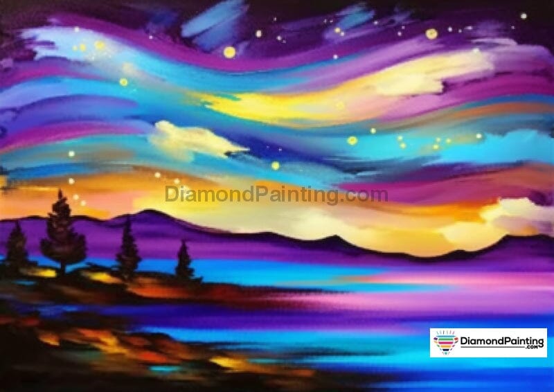 Magical Evening Glow Painting Free Diamond Painting 