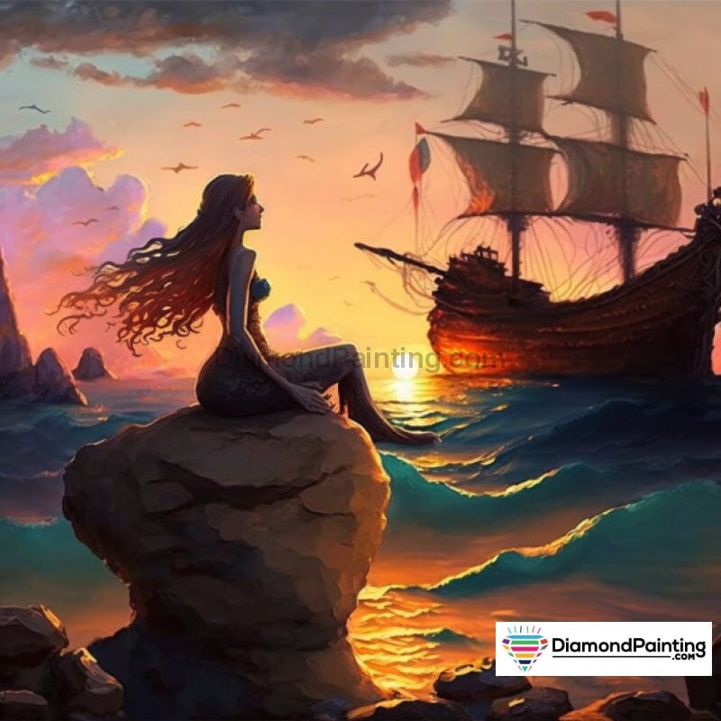 Mermaid Pirate Dreams Painting With Diamonds Kit Free Diamond Painting 