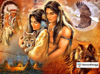 Thumbnail for Native American Family Free Diamond Painting 