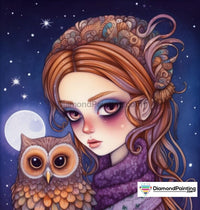 Thumbnail for Owl Moonlight Diamond Painting 
