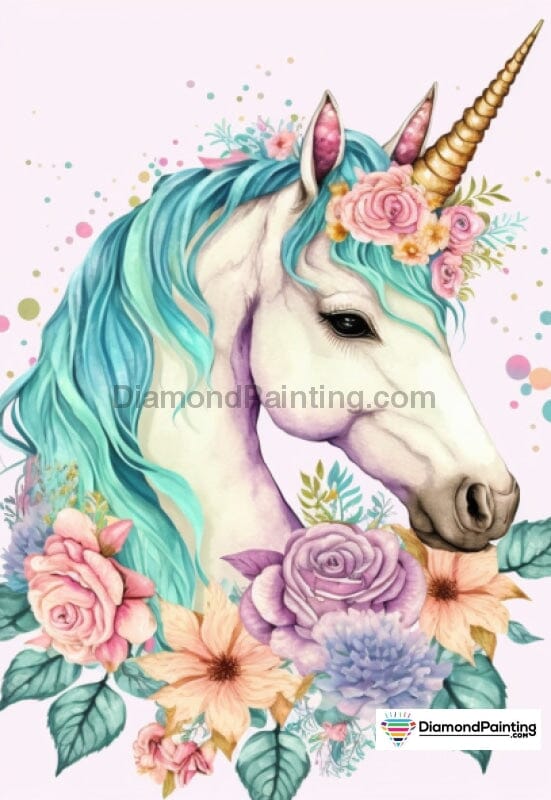 Pastel Unicorn Diamond Art Painting Kit Diamond Painting 