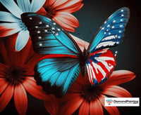 Thumbnail for Patriotic Butterfly Free Diamond Painting 