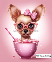 Thumbnail for Pretty Puppy In Pink Free Diamond Painting 