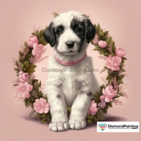 Thumbnail for Puppy Wreath Free Diamond Painting 