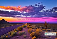 Thumbnail for Purple Horizon And Desert Road To Nowhere Free Diamond Painting 
