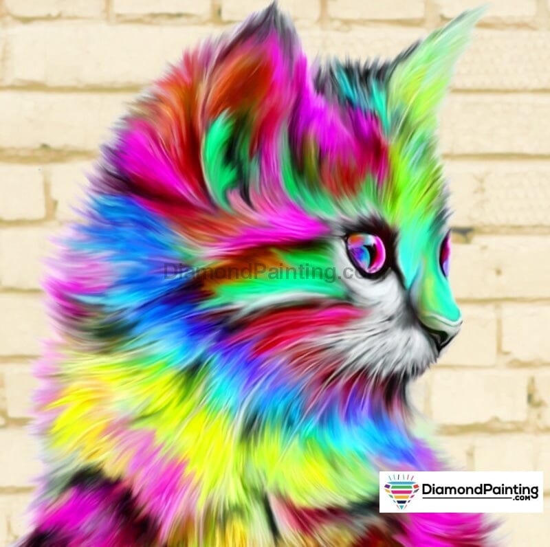 Rainbow Kitty Free Diamond Painting 