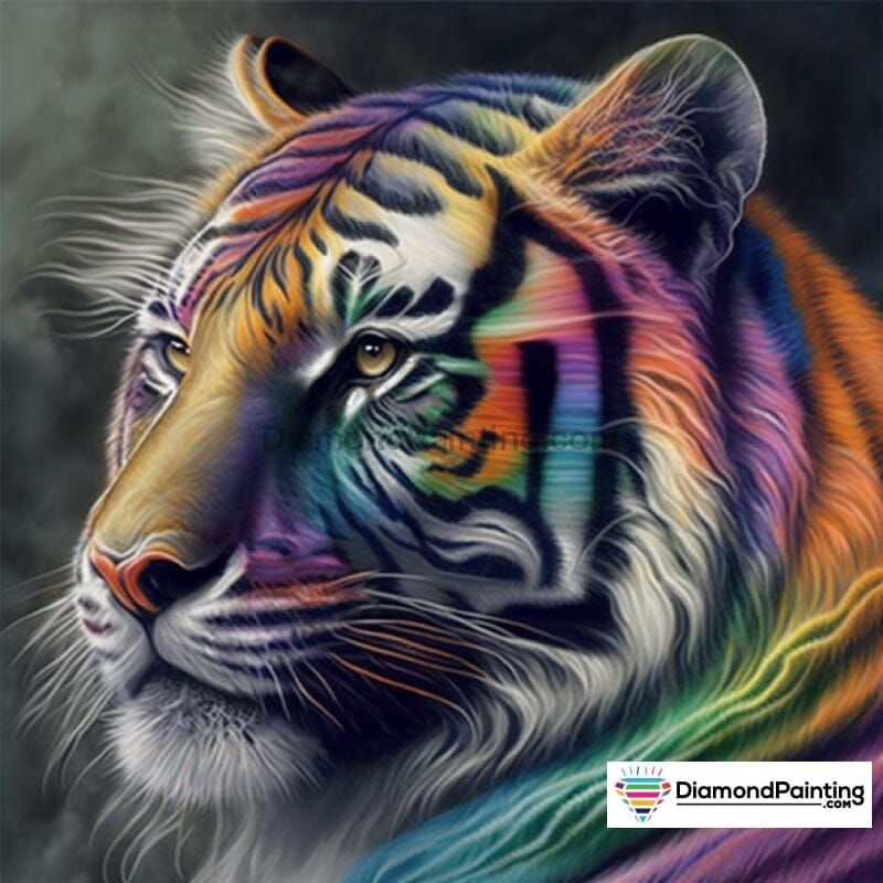 Rainbow Tiger Free Diamond Painting 