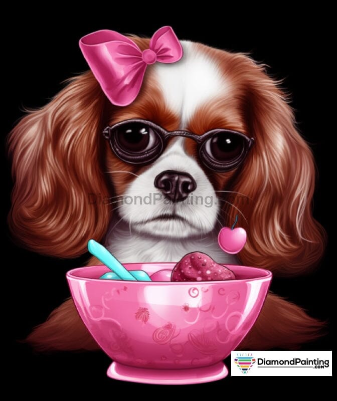 Ready To Party Puppy Free Diamond Painting 