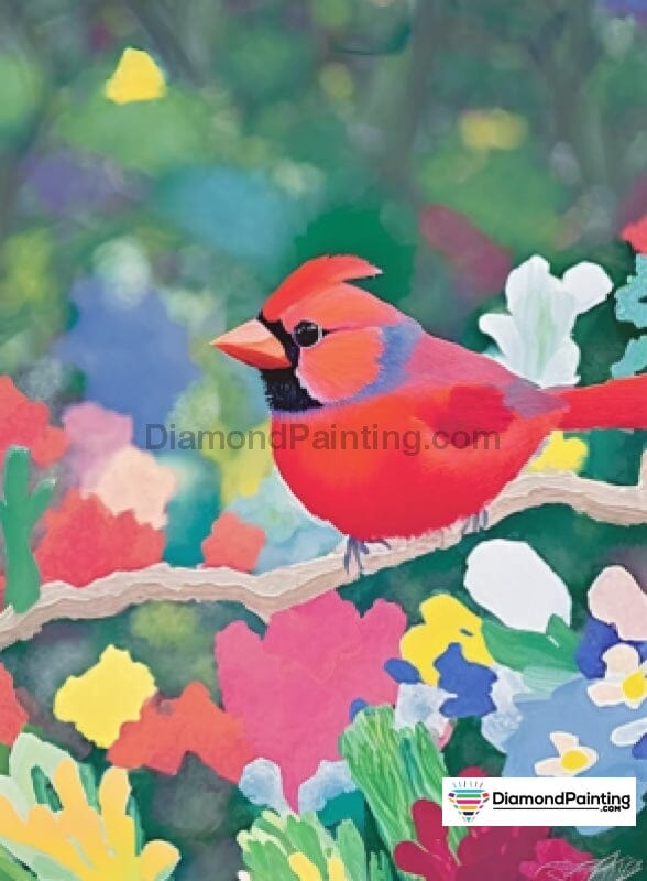 Red Cardinal Bird Diamond Painting Kit Free Diamond Painting 