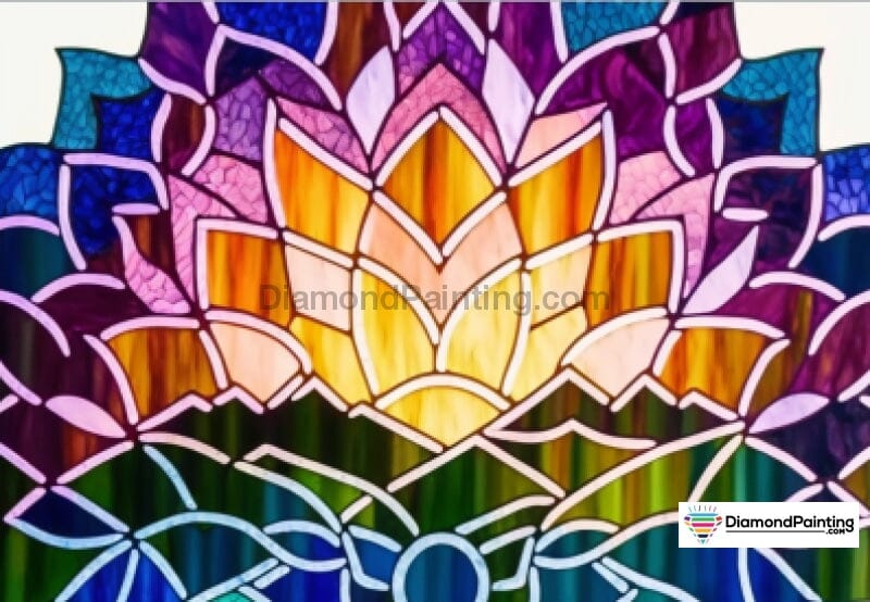 Rising Lotus Mandala Free Diamond Painting 