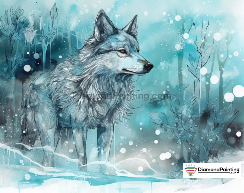 Silver Wolf Free Diamond Painting 